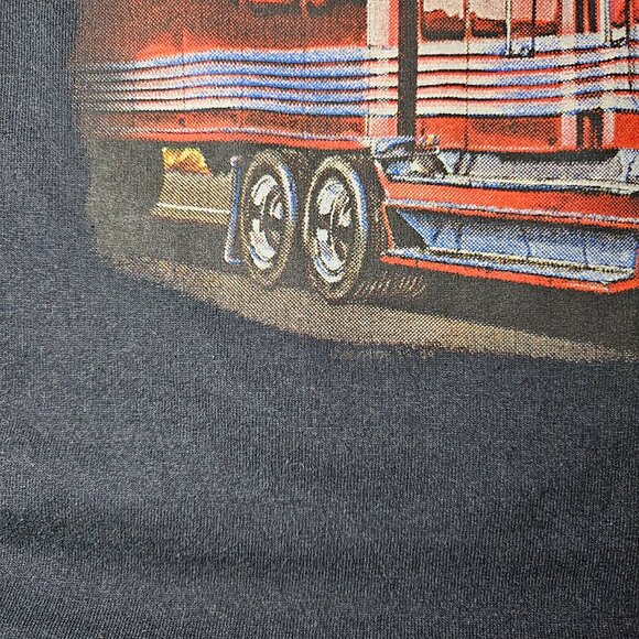 Fruit of the Loom Men's Semi Truck "Follow The Eagle" Black Size XL - Picture 4 of 7